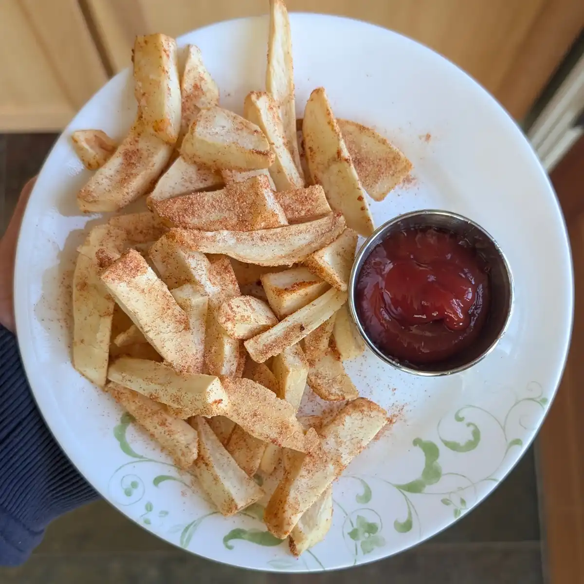 House Fry Seasoning on Fries with Ketchup