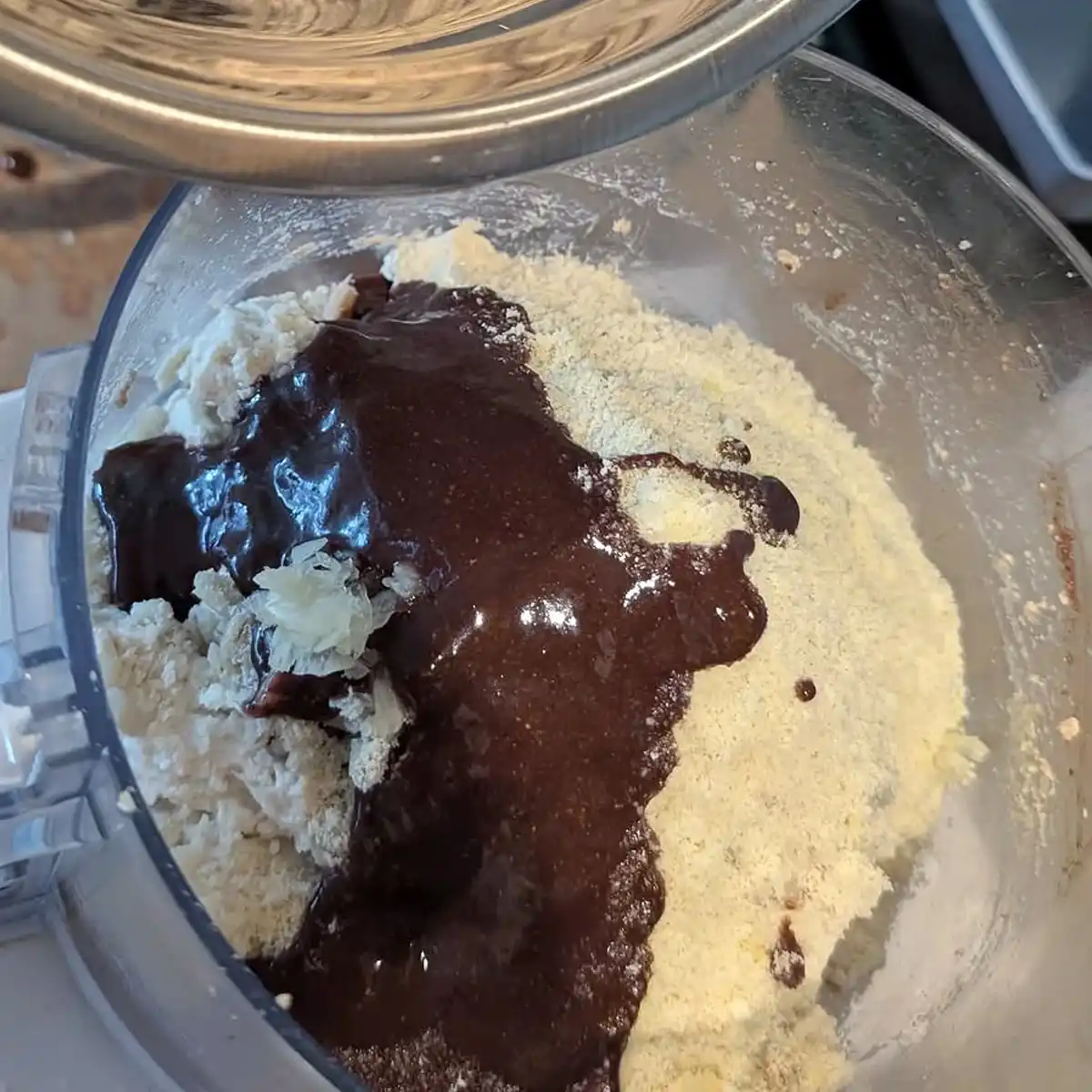 Base Meatball Mixture and Seasoning in a Food Processor