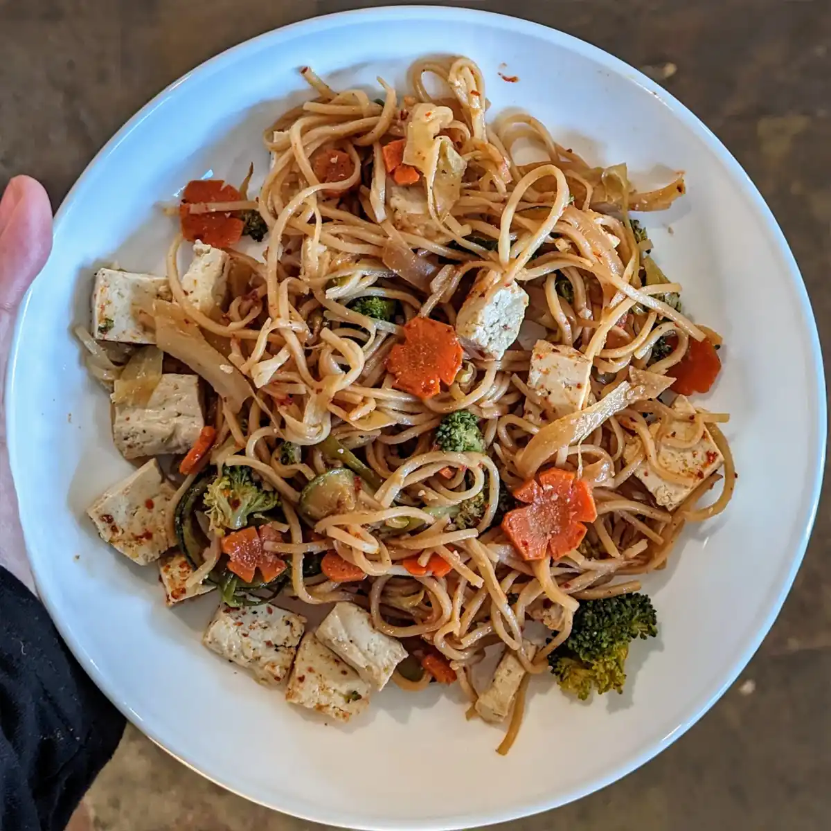 Korean-Style Takeout Noodles, Plated