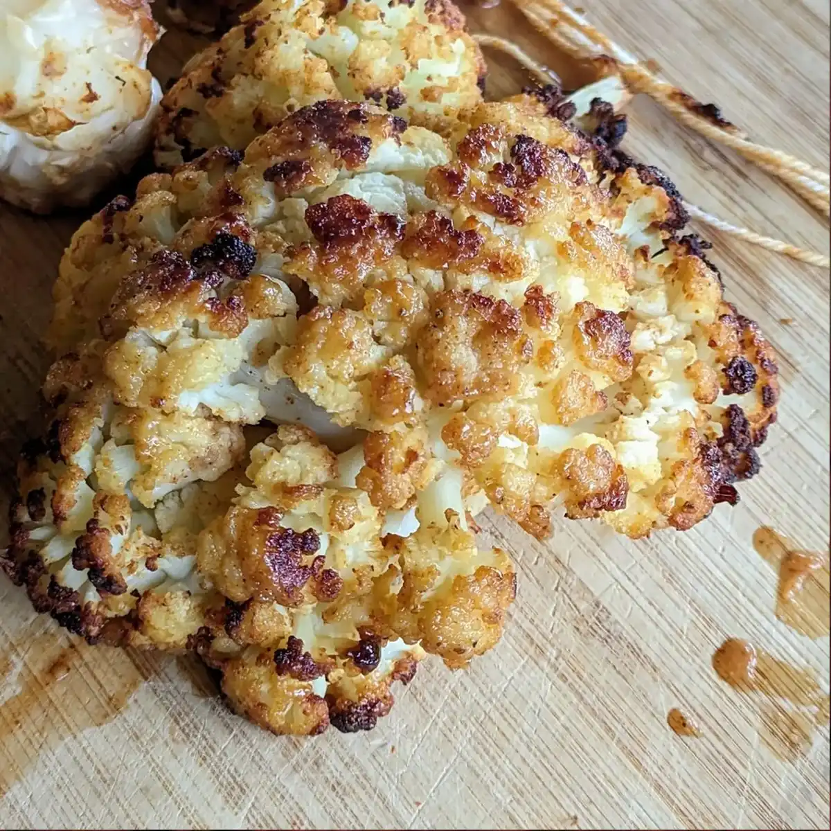 Maple-Mustard Cauliflower Roast
