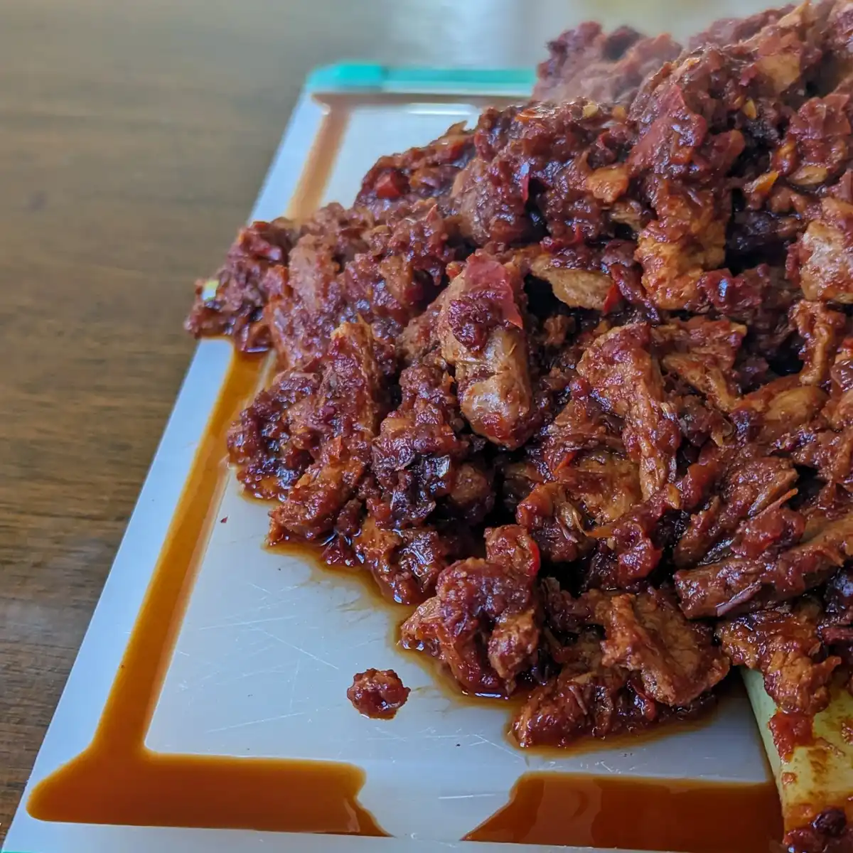 Pile of Soy Curl Barbacoa