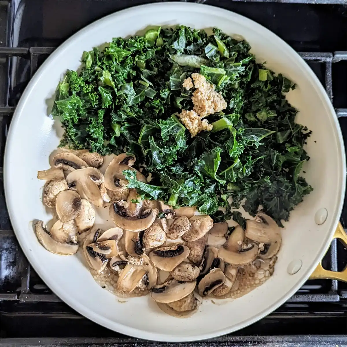 Mushrooms and Kale with Garlic