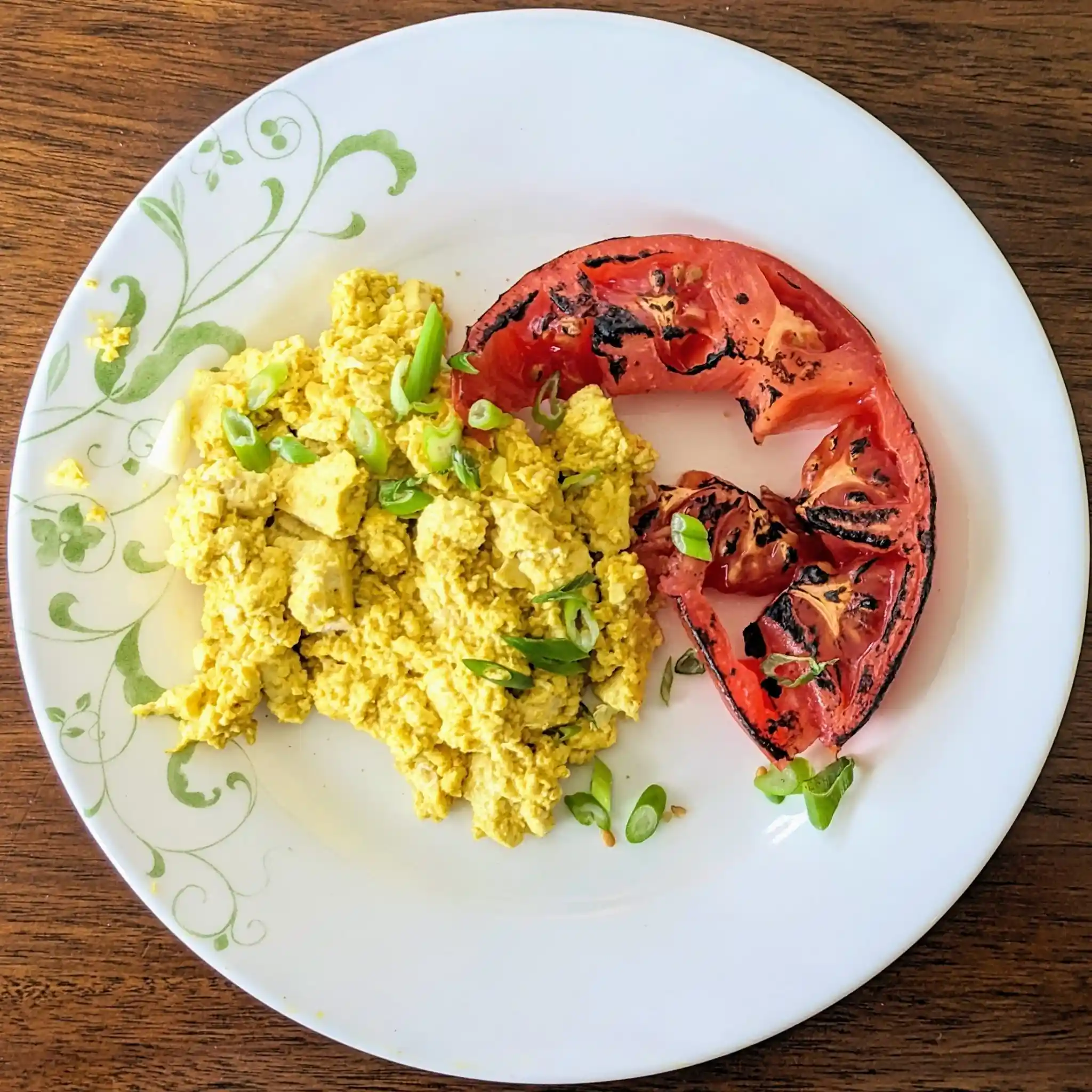 Tofu Scramble Breakfast with Tomato