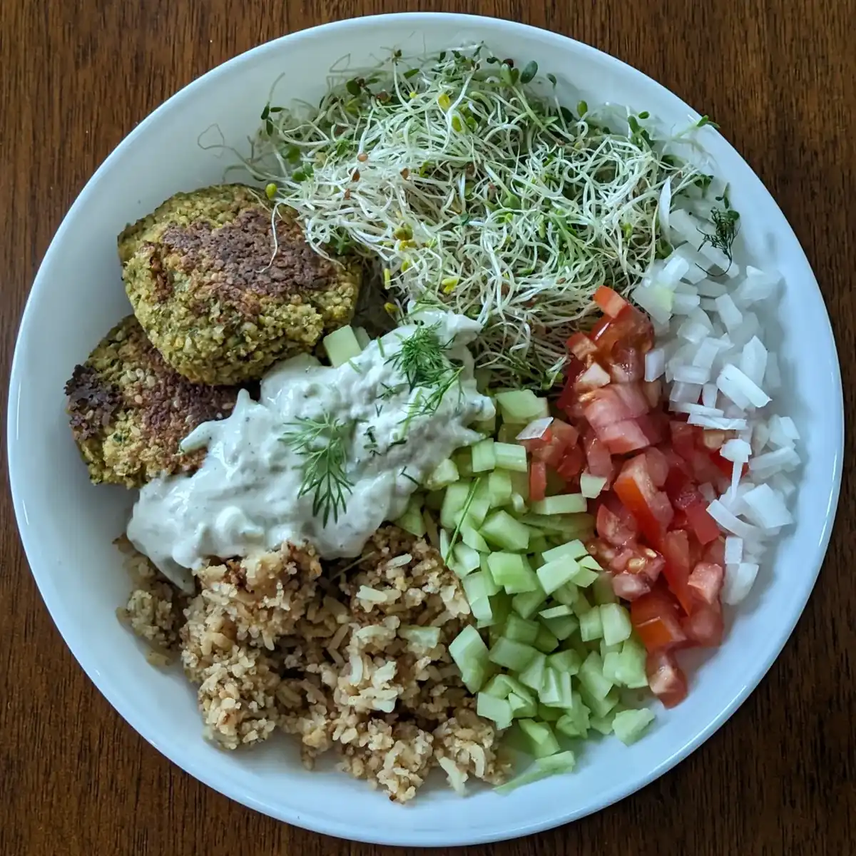 Greek Plate with Tzatziki Sauce